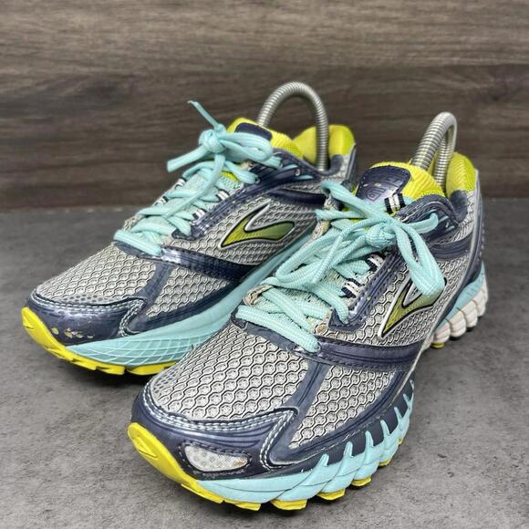 Brooks Ghost 6 Running Shoes Womns Size 6.5 Athletic Trainer Silver Blue - Picture 2 of 11